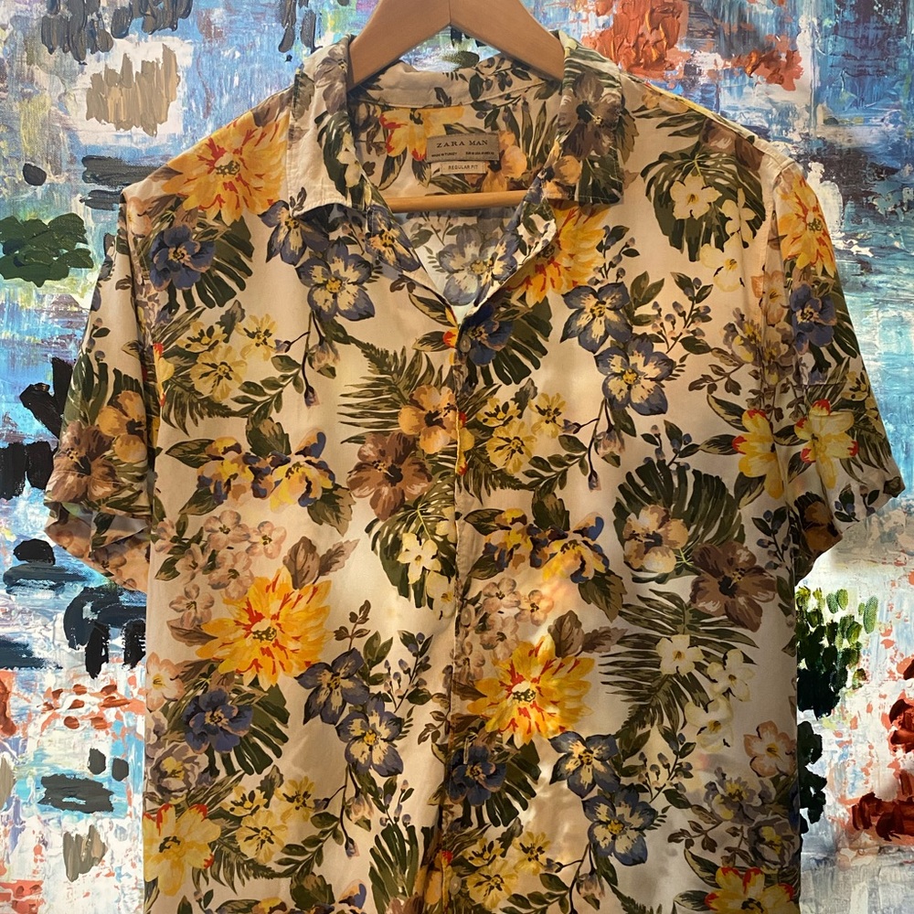 Zara Floral Button Up